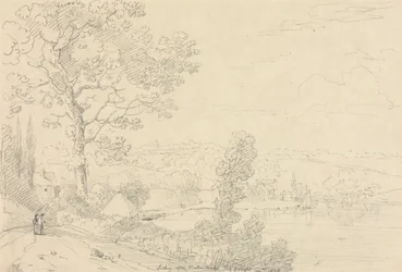 Blick auf die Wootton-Brücke, Isle of Wight, August 1828