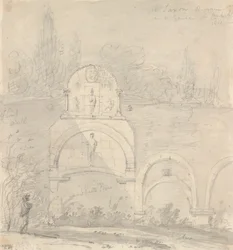 Sächsische Überreste in einem Garten in Canterbury