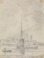 Schiffe auf der Themse in der Nähe der London Bridge, Oktober 1816