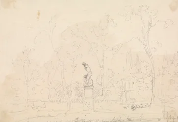 Statue von Kain und Abel im Wald bei Leytonstone