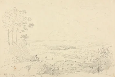 Innerhalb der Mauern von Carisbrooke Castle, Isle of Wight, Juni 1829
