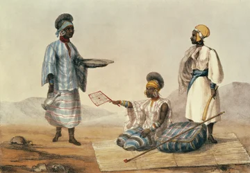 Schwarze Menschen aus dem Sudan, Platte aus A Narrative of Travels in Northern Africa, graviert von M. Gauci (fl. 1810-46), 1821