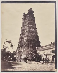 Westliches Tor (Gopuram) des Minakshi Sundareshvara Tempels, Madurai