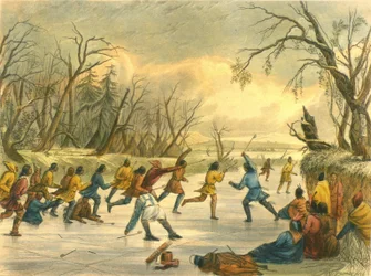 Ballspiel auf dem Eis