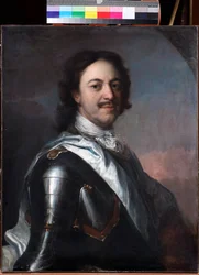 Peter der Große - Porträt Kaiser Peters I. des Großen (1672-1725). 77 x 62 - Privatsammlung