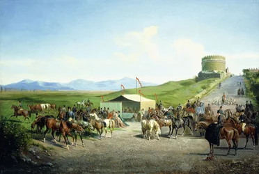 Die römische Jagd in der Nähe des Grabes der Heiligen Cäcilia, Via Appia Antiqua