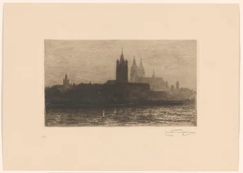 Ansicht von Köln bei Abend
