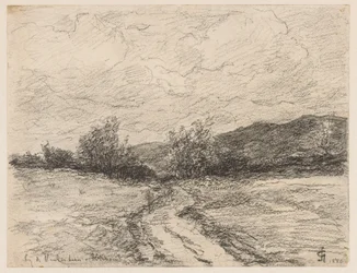 Waldweg durch Dünen bei Elswout (Titel auf dem Objekt)