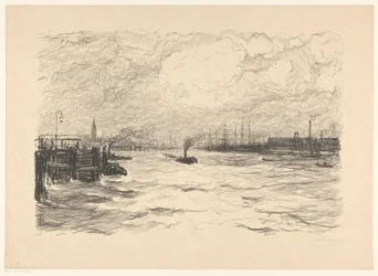 Schlepper im Hafen von Hamburg