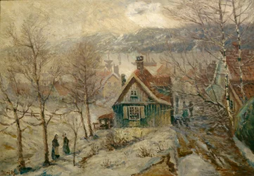 Küstenlandschaft mit Haus