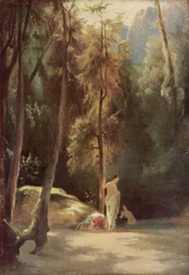 Badende im Park von Terni (Badende Frauen im Walde)