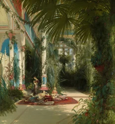 Das Innere des Palmenhauses auf der Pfaueninsel bei Potsdam