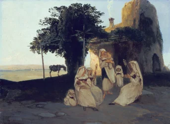 Spinnende Frauen in Cervara
