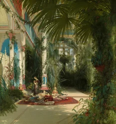 Das Innere des Palmenhauses auf der Pfaueninsel bei Potsdam