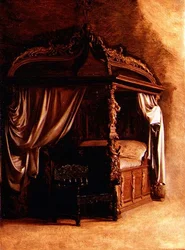 Das königliche Bett von König Christian IV. von Dänemark (1577-1648)