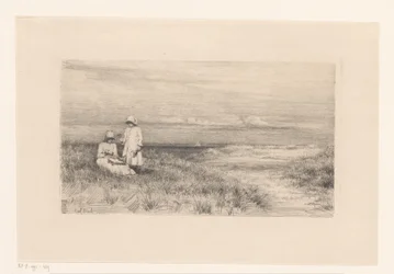 Frau und Mädchen in den Dünen