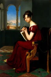 Junge Dame mit Zeichenutensilien, 1816
