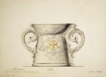 Design einer Silbervase, 1910er