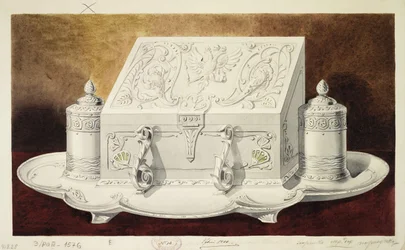 Entwurf eines Tintenfasses in Form eines Kästchens. Serie Die Mitgift der Großfürstin Maria Pawlowna, 1