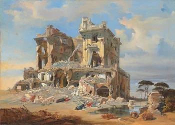 Die Schlacht am Casino dei Quattro Venti während der Belagerung von Rom, 1849