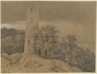 Waldlandschaft mit Wartturm