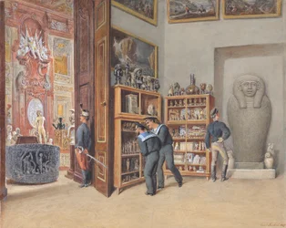 Das Eintrittskabinett in die ägyptische Sammlung