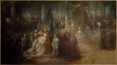 Krönung Gustavs III. Unvollendet