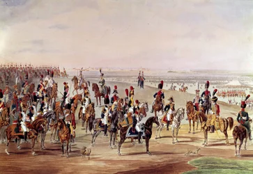 Allgemeines Bild der französischen Kavallerie, um 1809. Illustration von Carl-Heinrich Rahl (1779-1843) nach Wilhelm von Kobell (1766-1855)