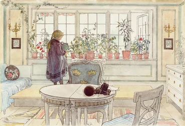 Blumen auf der Fensterbank, aus der Serie 