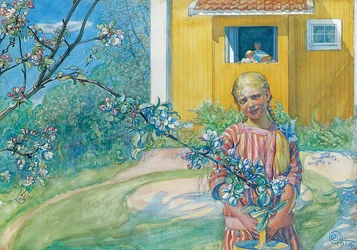 Mädchen mit Apfelblüte, 1914