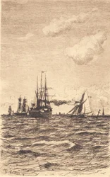 Dampfer und Segelschiffe