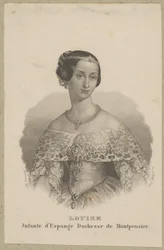 Maria Luisa Fernanda von Spanien (eigentlich María Luísa Fernanda de Borbón, 1832 Madrid - 1897 Sevilla) - Infantin von Spanien und Herzogin von Montpensier