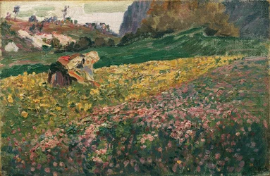 Mädchen in der Blumenwiese