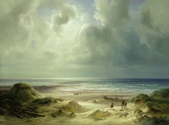 Düne bei Helgoland, ruhiges Meer