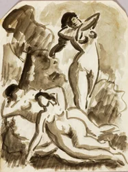 Gruppe von drei Akten