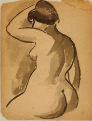 Sitzender weiblicher Akt