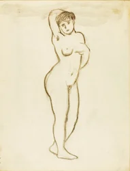 Stehender weiblicher Akt