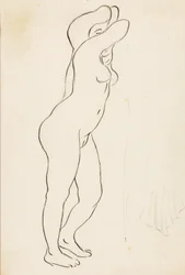 Stehender weiblicher Akt