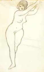 Stehender weiblicher Akt