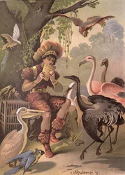 Papageno, der Vogelfänger, aus Wolfgang Amadeus Mozarts (1756-91) „Die Zauberflöte“