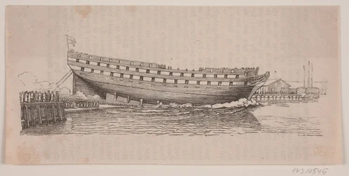 Ein Linienschiff läuft vom Stapel