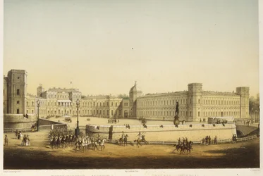 Ansicht des Hauptpalastes von Gatchina, Mitte des 19. Jahrhunderts