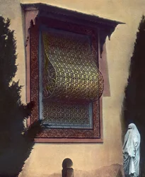Nordmarokko, Fenster des Harems, Bilddatum: ca. 1910. Carl Simon Archiv