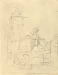 Die Schildwache, Mitte-Ende 19. Jahrhundert, um 1924