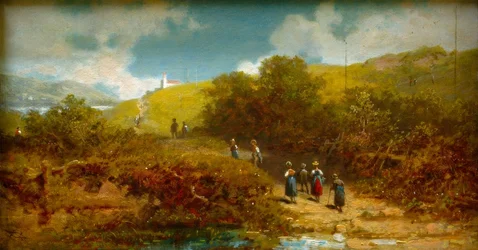 Kirchgang auf dem Lande
