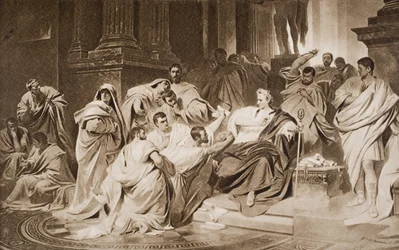 Die Ermordung Caesars, Illustration aus 