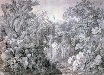 Ein Mädchen im Wald von Weidenau, ca. 1777-1835