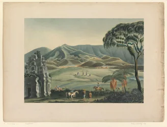 Ansicht einer Landschaft auf dem Dieng-Plateau