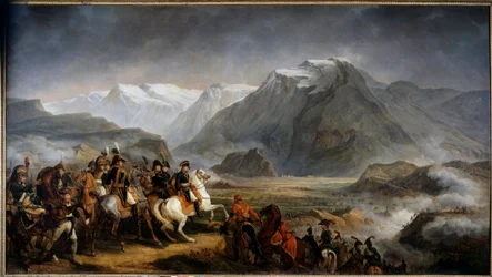 General Napoleon Bonaparte in der Schlacht von Rivoli