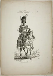 Königliche Garde, normannischer berittener Grenadier und Pferd, Nr. 1